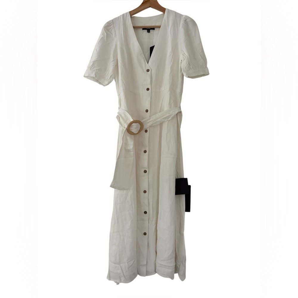 NWT Lulus Blissful Simplicity White Midi Dress - Picture 5 of 13